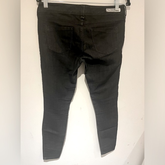 Express Black Washed Skinny Leg Jeans - Picture 4 of 7